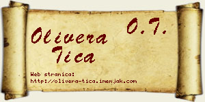 Olivera Tica vizit kartica